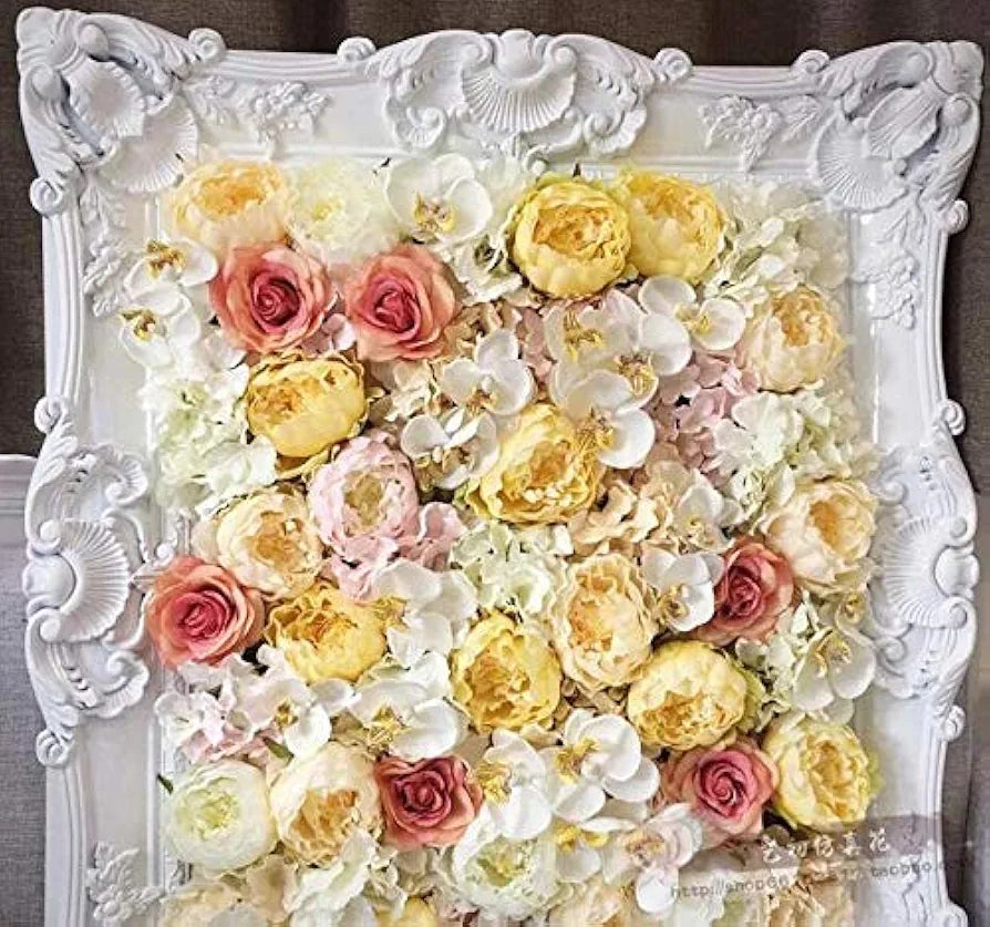 SATYAM KRAFT 6 Pcs Artificial Fabric Rose Flower Heads | Handmade Peony Style Flowers for DIY Crafting, Gift Packing, Bouquet Making, Wedding, Home & Event Decoration